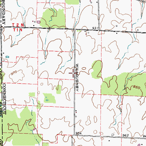 Topographic Map of Willoughby School (historical), OH