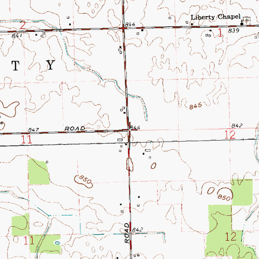 Topographic Map of School Number 1 (historical), OH