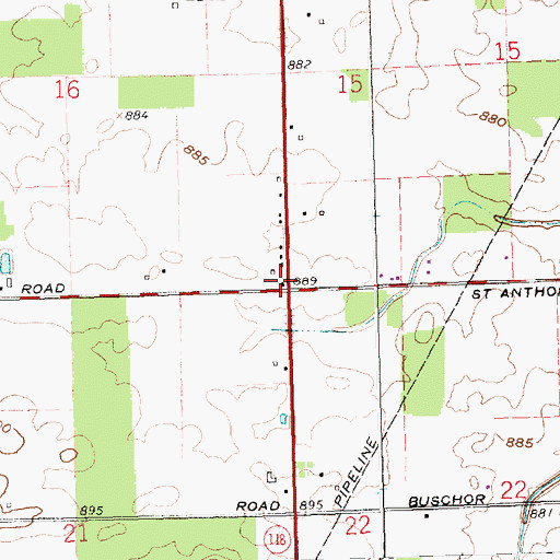 Topographic Map of Bennett School (historical), OH