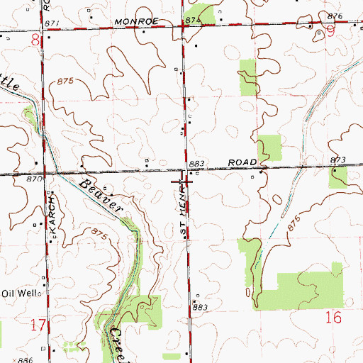 Topographic Map of Union School (historical), OH