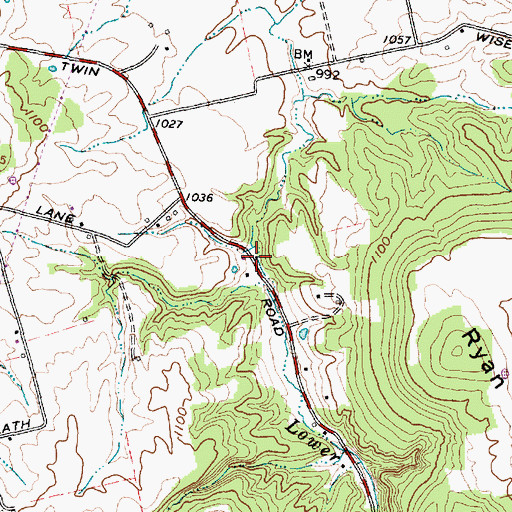 Topographic Map of Dhume School (historical), OH