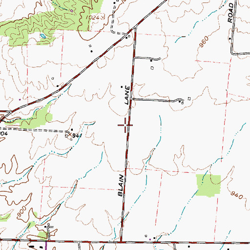 Topographic Map of Blain School (historical), OH