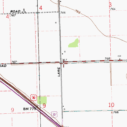 Topographic Map of Swick School (historical), OH