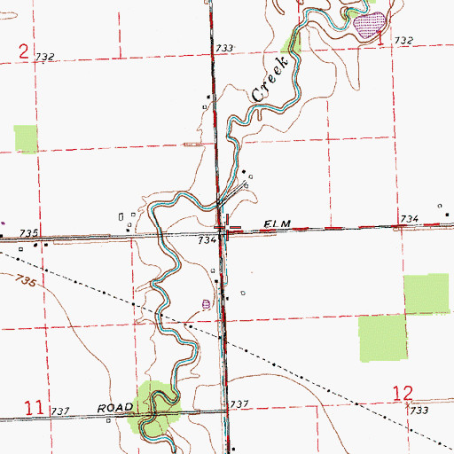 Topographic Map of Grove School (historical), OH