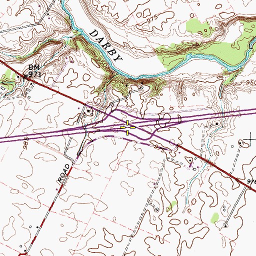 Topographic Map of Interchange 80, OH