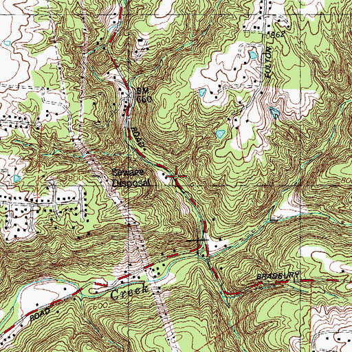 Topographic Map of Upper Ninemile School (historical), OH