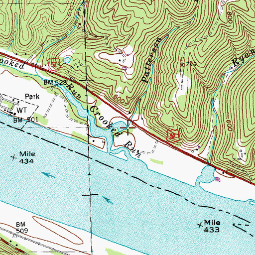 Topographic Map of Patterson Run, OH