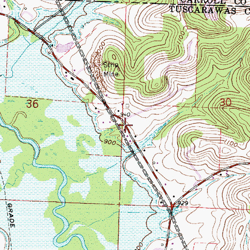 Topographic Map of Robertson School (historical), OH