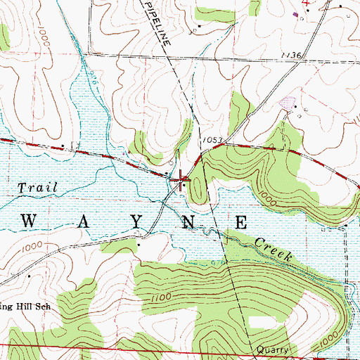 Topographic Map of Trail School (historical), OH