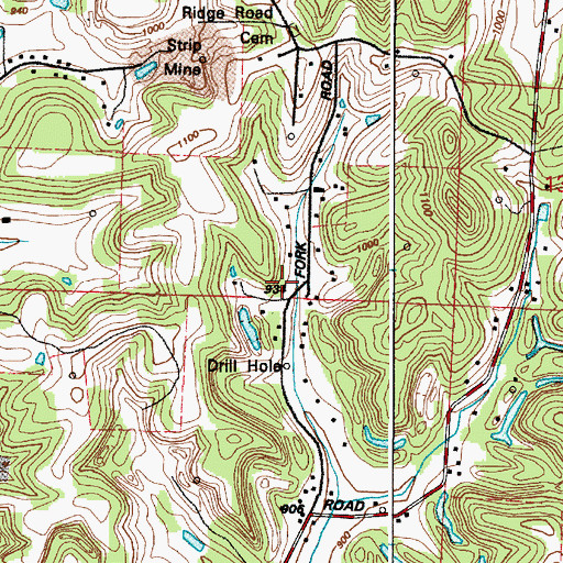 Topographic Map of Henderson School (historical), OH