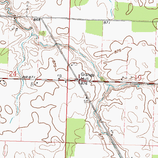 Topographic Map of Hope Church (historical), OH