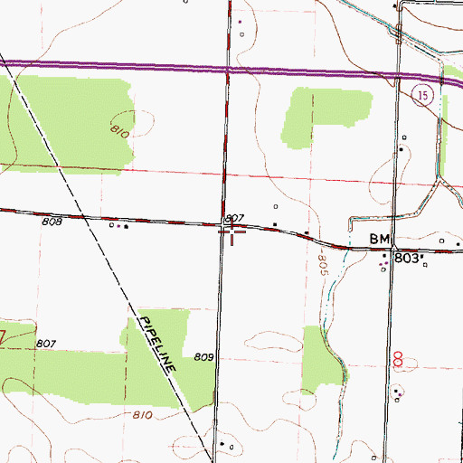 Topographic Map of Miller School (historical), OH