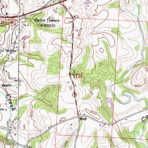 Topographic Map of Spry School (historical), OH
