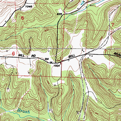 Topographic Map of Chestnut Ridge School (historical), OH