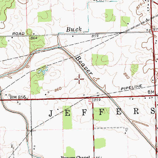 Topographic Map of Bunge Park, OH