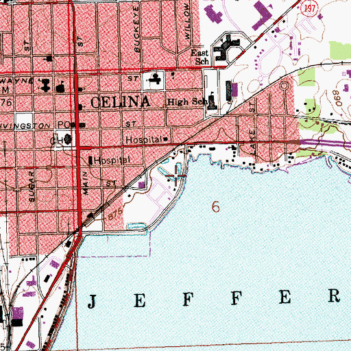 Topographic Map of Pullman Bay Park, OH