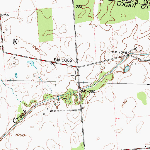 Topographic Map of Kerns School (historical), OH