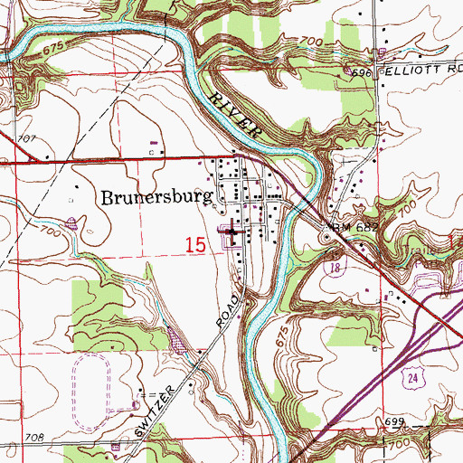 Topographic Map of Noble Township Elementary School, OH
