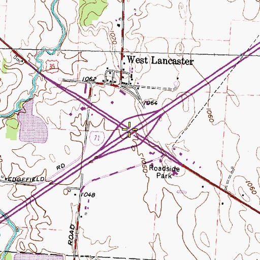 Topographic Map of Interchange 65, OH