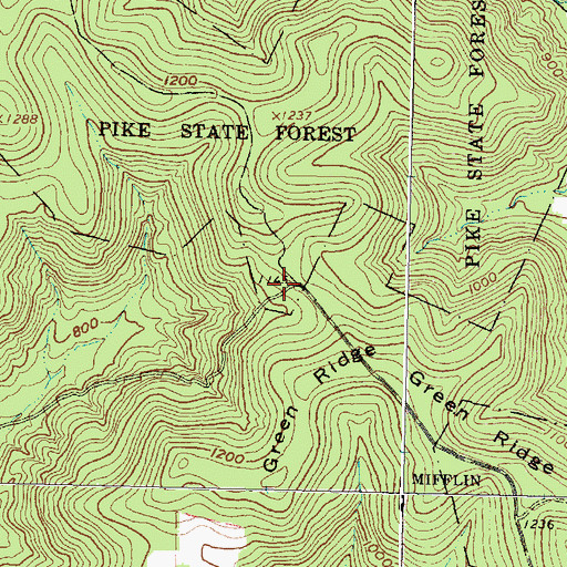 Topographic Map of Benner School (historical), OH