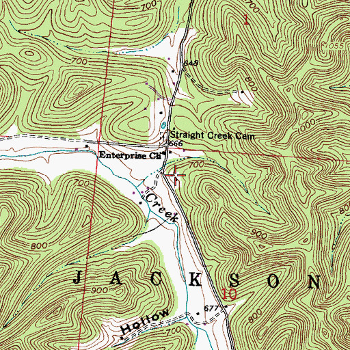 Topographic Map of Browns School (historical), OH