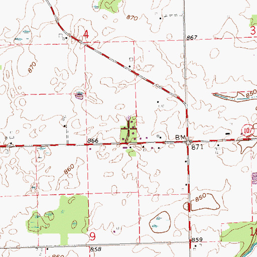 Topographic Map of West Woodly Addition, OH