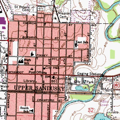 Topographic Map of Apostolic Gospel Church, OH