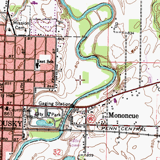Topographic Map of Karls Golf Course, OH