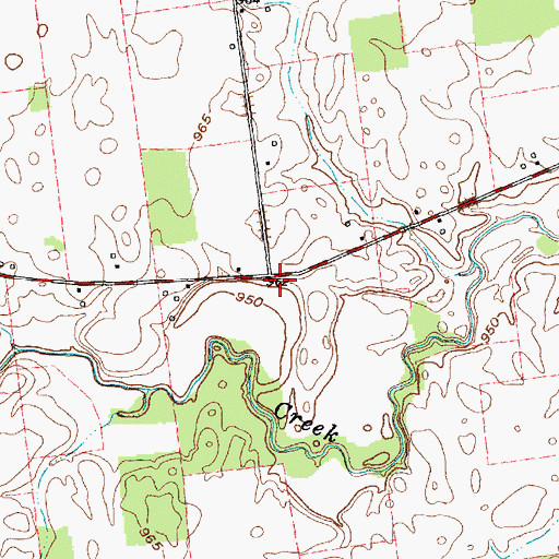 Topographic Map of Benedict School (historical), OH