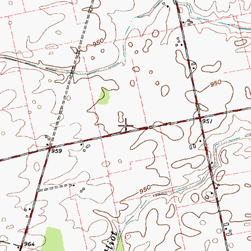 Topographic Map of Deadwood School (historical), OH