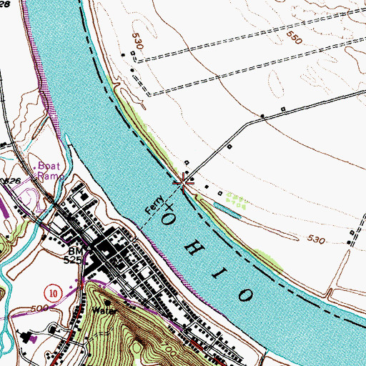 Topographic Map of Sandy Springs Landing, OH