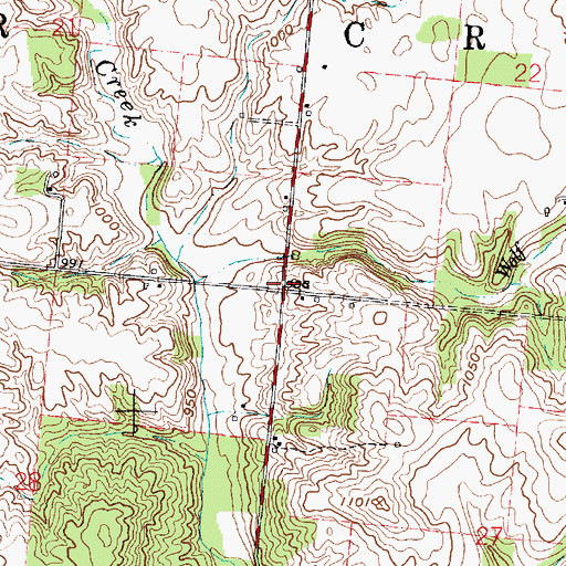 Topographic Map of Millers (historical), OH