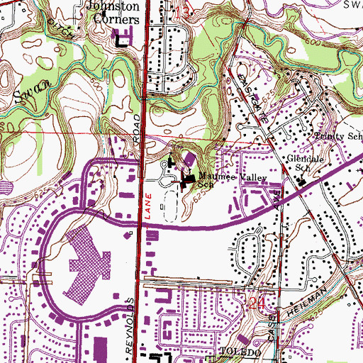Topographic Map of Maumee Valley School, OH