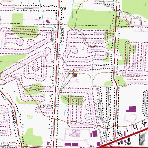 Topographic Map of Pine Intermediate School, OH