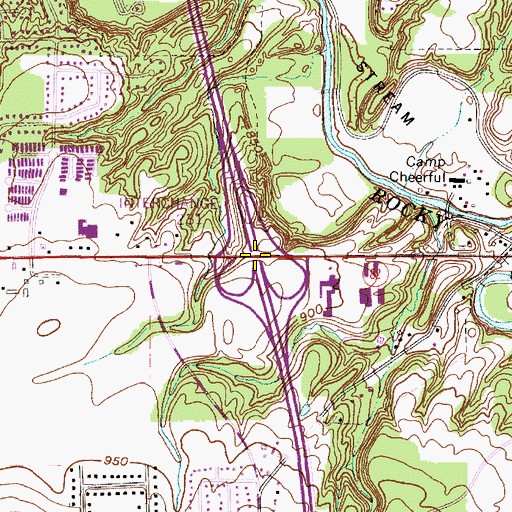 Topographic Map of Interchange 231, OH