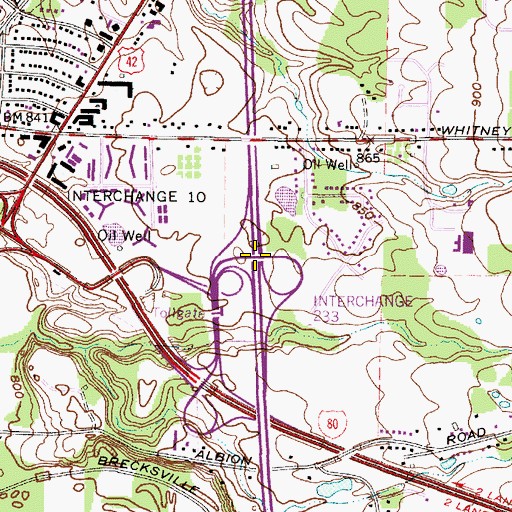 Topographic Map of Interchange 233, OH