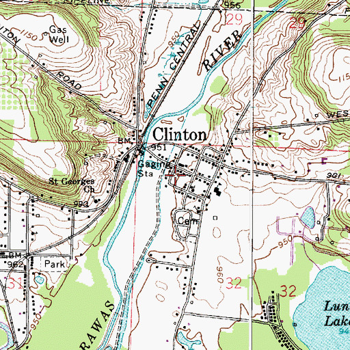 Topographic Map of Clinton, OH