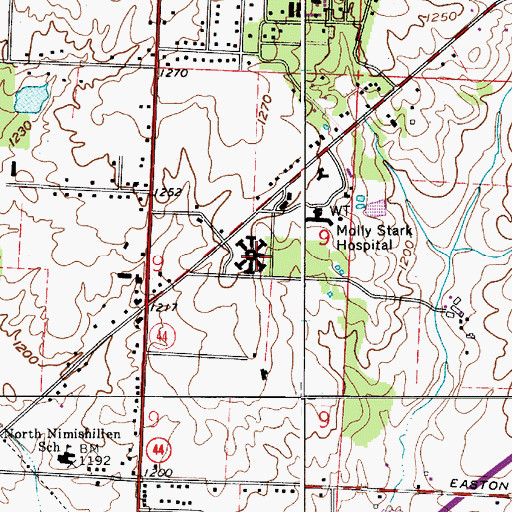 Topographic Map of North Nimishillen Elementary School, OH