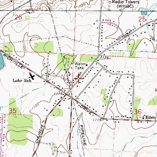 Topographic Map of Scheipler School (historical), OH