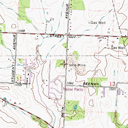 Topographic Map of Barto School (historical), OH