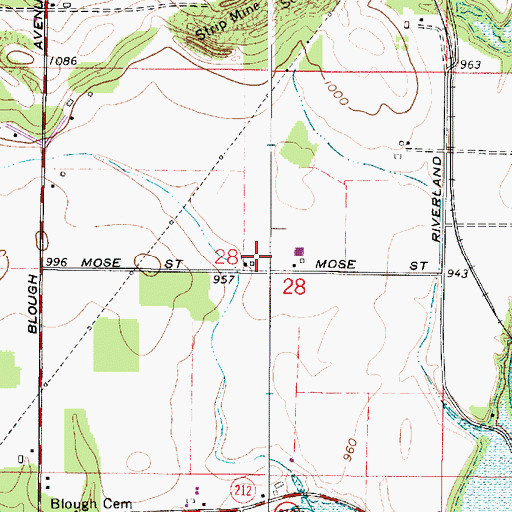 Topographic Map of Bixler School (historical), OH