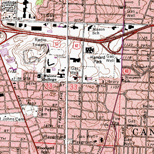 Topographic Map of Saint Haralambos Greek Orthodox Church, OH