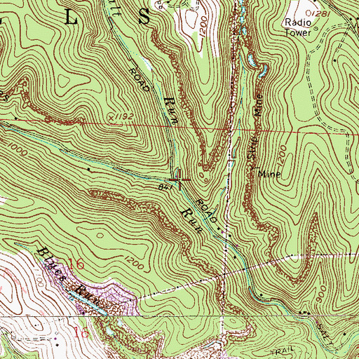Topographic Map of Little Salt Run, OH