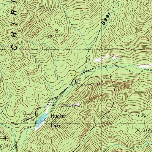 Topographic Map of Rucker Forest Camp, AZ