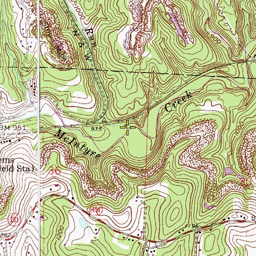 Topographic Map of Slab Run, OH
