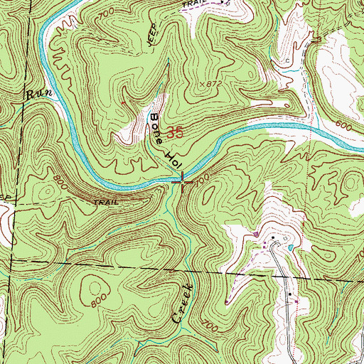 Topographic Map of Spruce Creek, OH