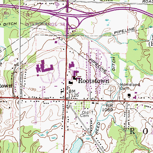 Topographic Map of Mable Schnee Middle School, OH