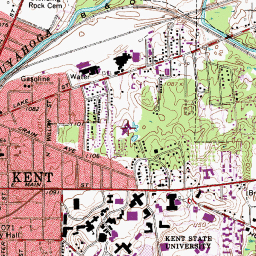 Topographic Map of Walls Elementary School, OH