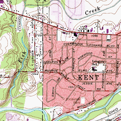 Topographic Map of Faith Baptist Church, OH