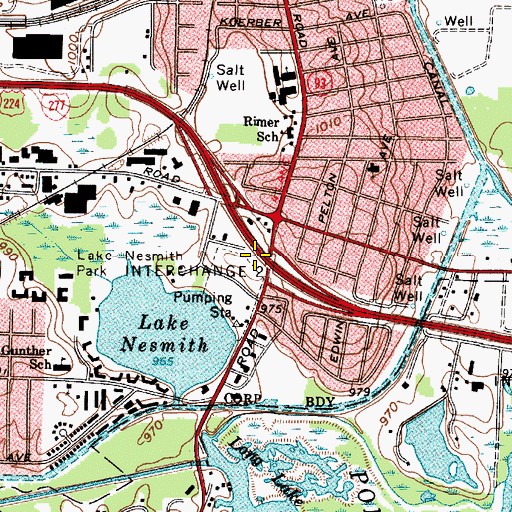 Topographic Map of Interchange 2, OH
